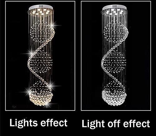 K9 Transparent Crystal Ball Chandelier - White Light Dimmable