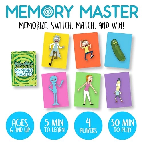 RICK ET MORTY - Jeu de cartes Memory Master - English Kid 1