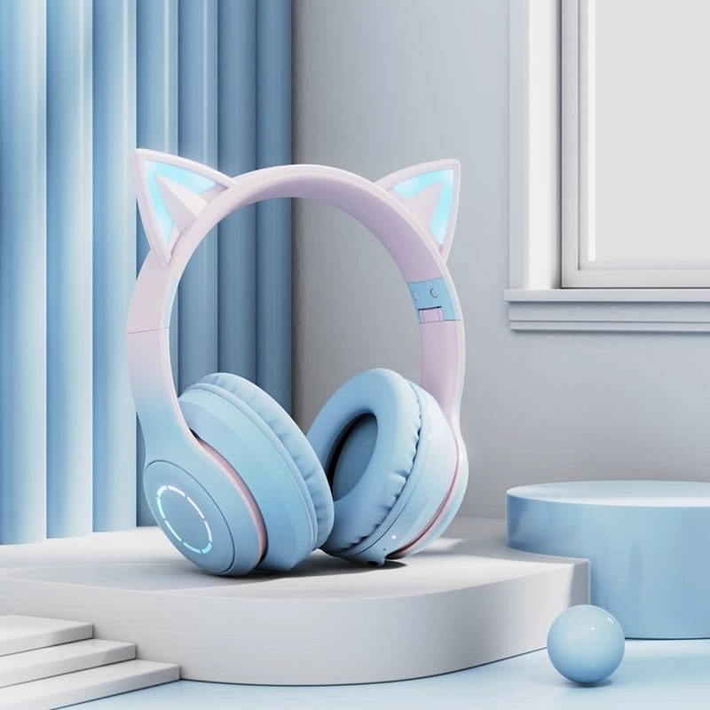 Smart cat ear light Wireless Headphone