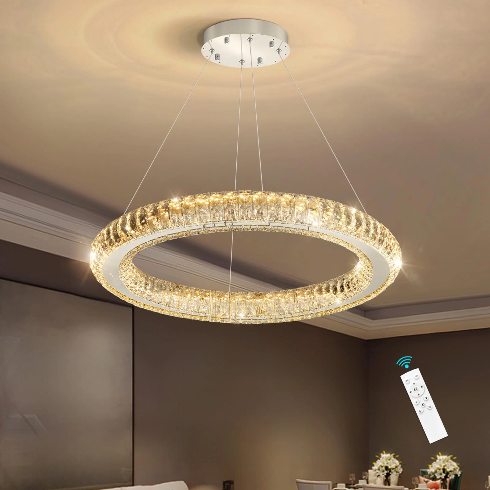 HAIXIANG LED Ring Chandelier - Dimmable