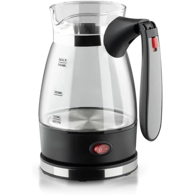 Turkish Glass Coffee Maker - Foldable Handle Portable Electric