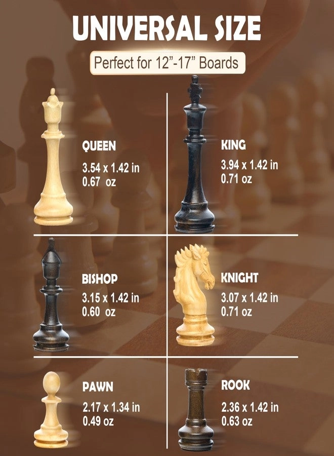 Weighted Chess Pieces - Wooden