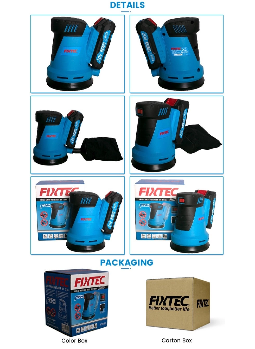 Random Orbital Sander - 20V 125mm