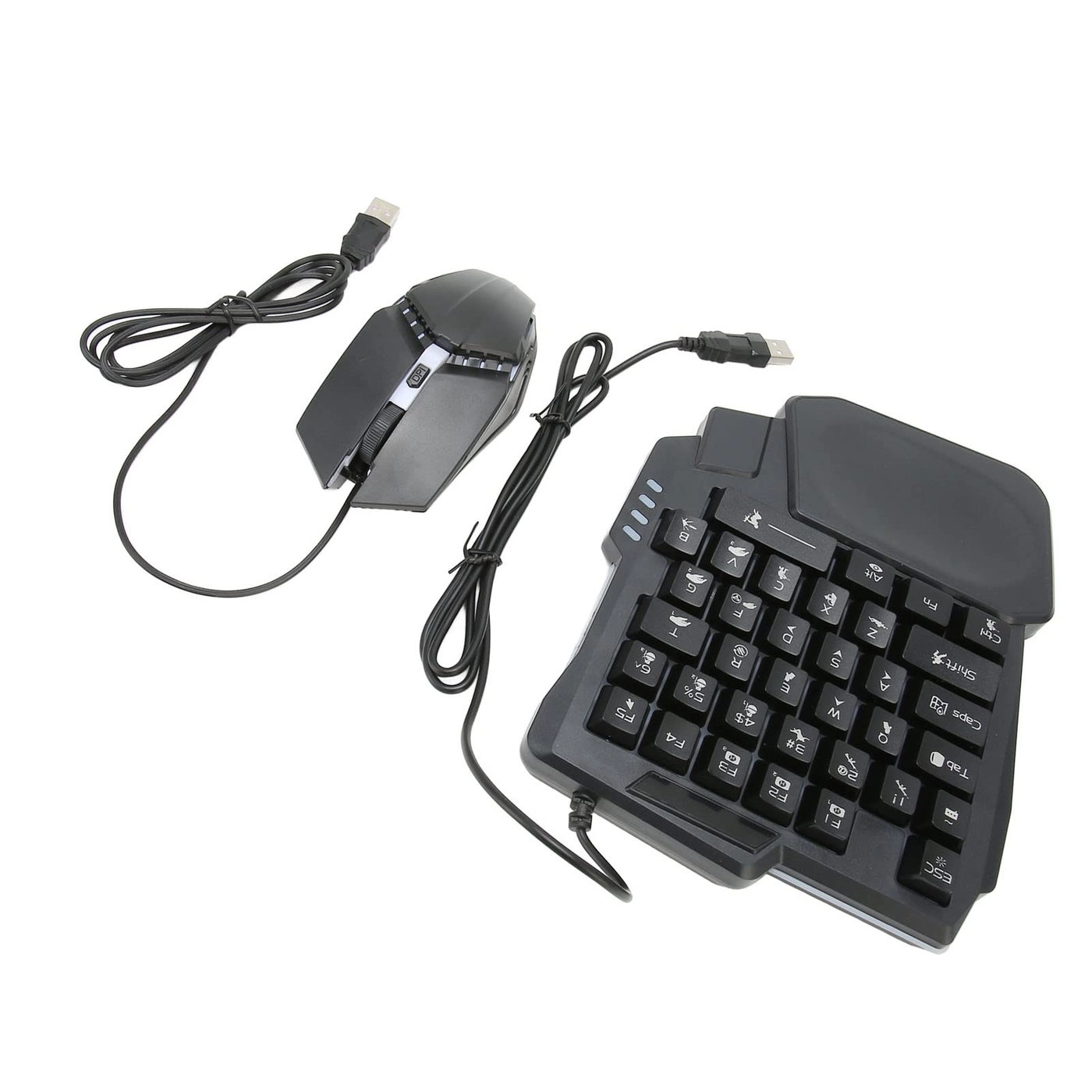 Keyboard Mouse Converter + Mechanical Half Keyboard + Adjustable Phone Stand - Android iOS