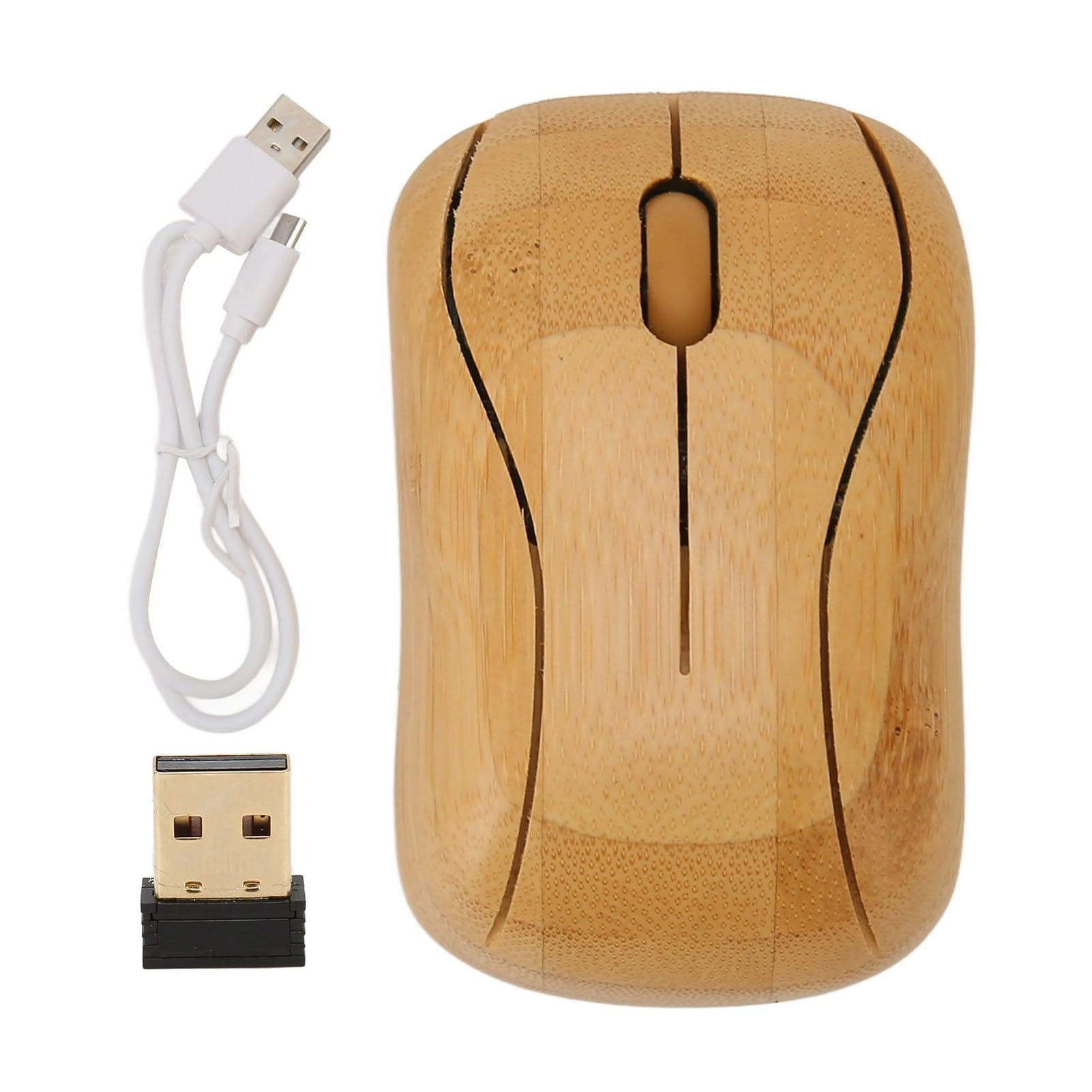 ciciglow Bamboo Wood Wireless Mouse - USB