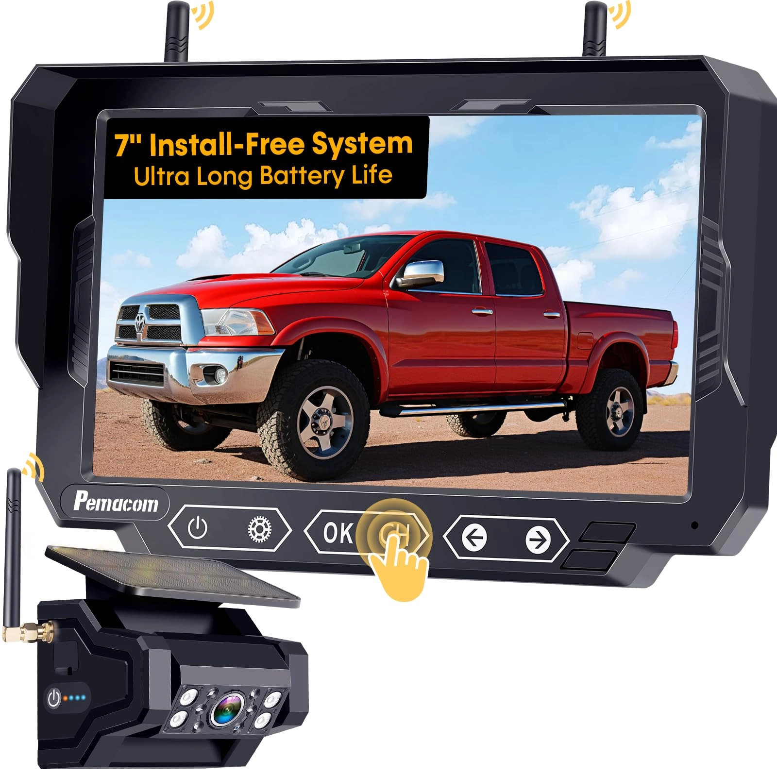 Shenzhen Longhui Electronics Co., Ltd. Magnetic Solar Wireless Backup Camera - Night Vision wireless 1080P