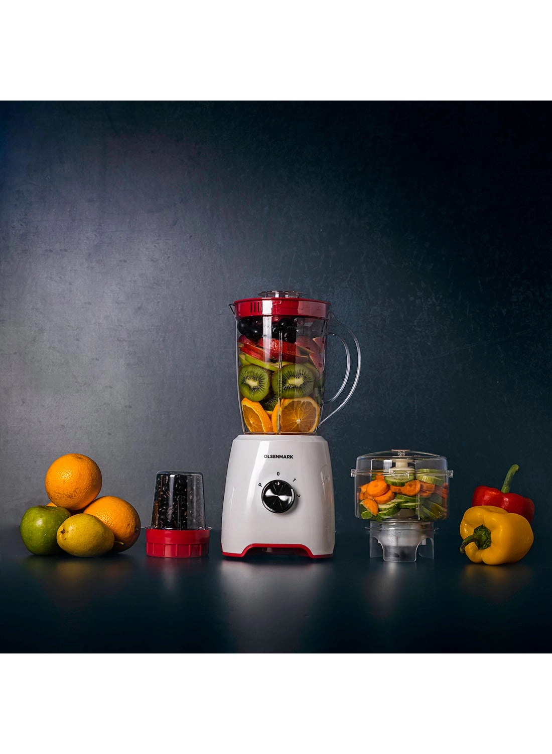 OMSB2336 - 3-in-1 multifunctional blender with dry mill and safety lock