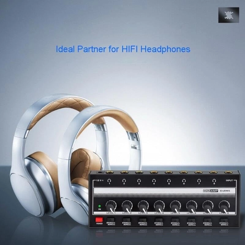 HA800S - 8-Channel Portable Headphone Amplifier