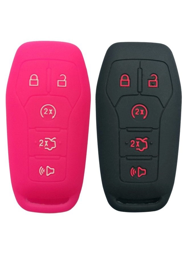 Silicone Key Fob Cover - Ford Explorer Edge Mustang F-150 Fusion Lincoln MKZ MKC 2015 2016 2017