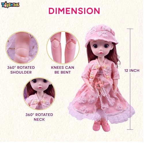 Cute Doll - 12-Inch Plastic Wedding Dress Ages 3+