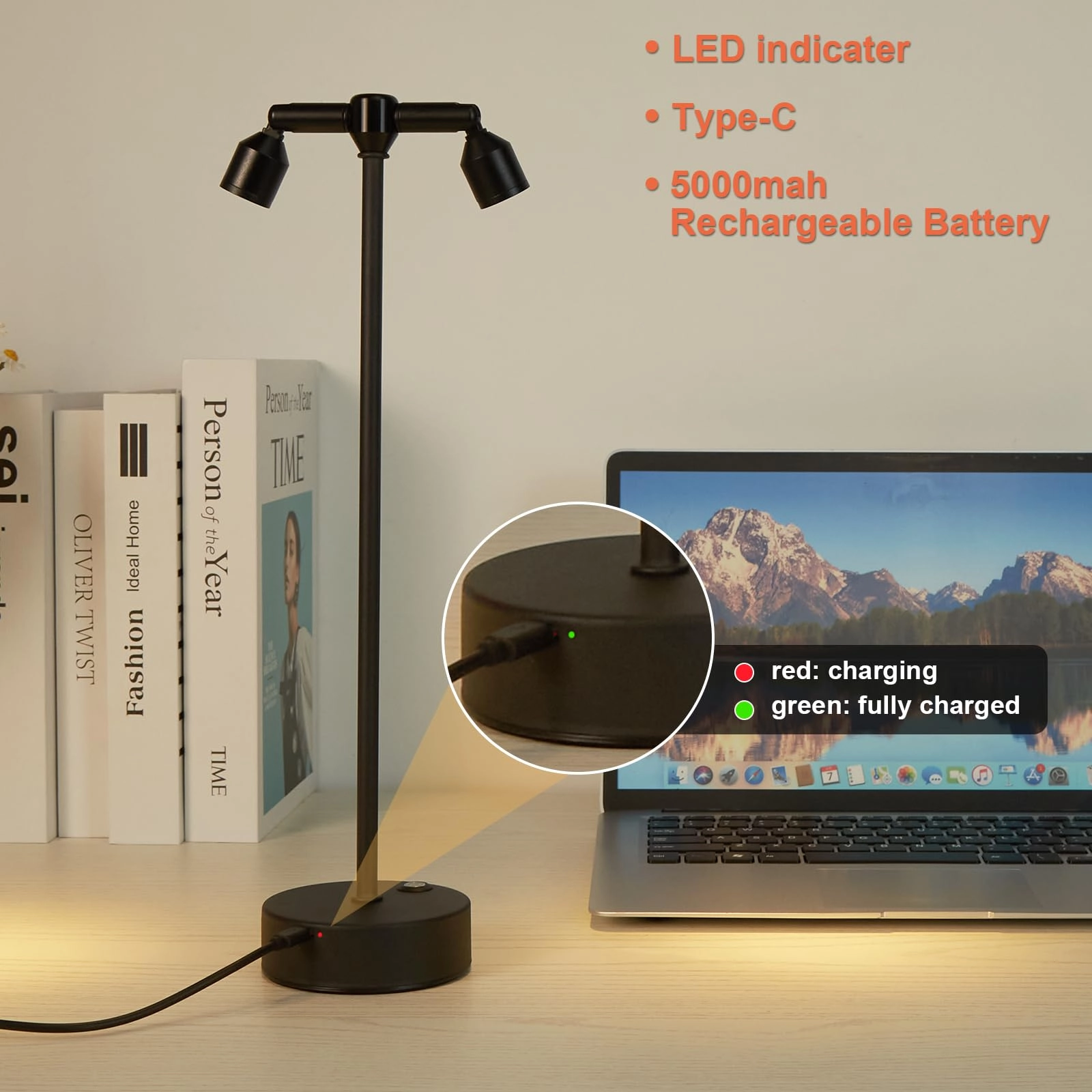 Rechargeable Cordless Spotlight - Table Spotlight Warm White