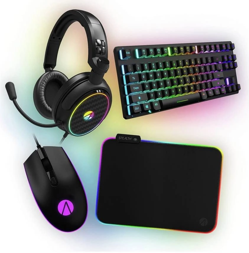 Gaming Keyboard - Wired + Gaming Mouse + Gaming Headset + Mouse Mat
