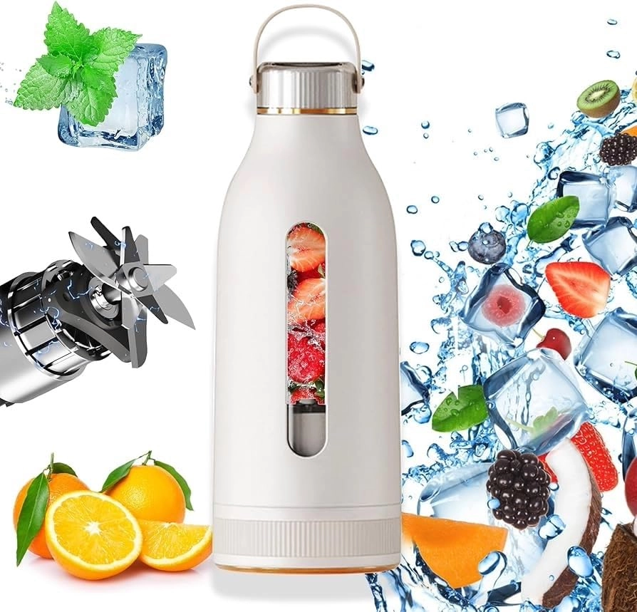 Infinite Essentials Portable Blender - 4 Blades USB-C Rechargeable Dual Battery