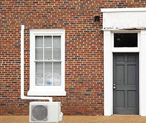 Mini Split Air Conditioner Line Cover - PVC Decorative Line Cover Kit 3" 15 Feet