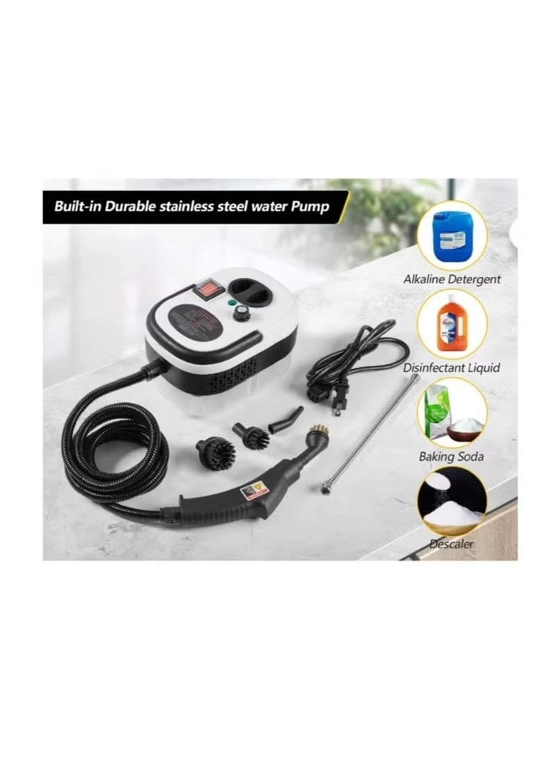 High-Pressure Steam Cleaner - Multi-Purpose Multiple Brush Attachments