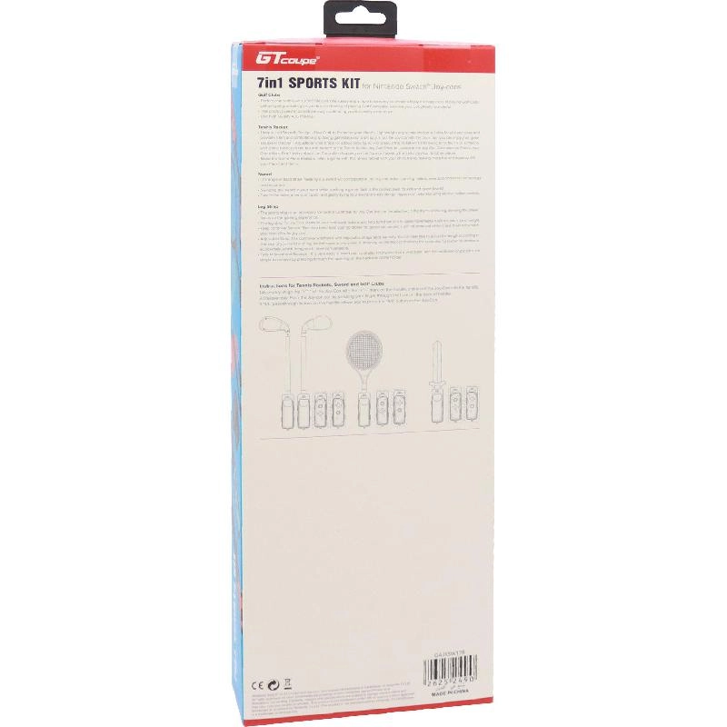 Switch Sports 7-in-1 Tennis Racket + Golf Clubs + Sword + Leg Strap - Nintendo Switch