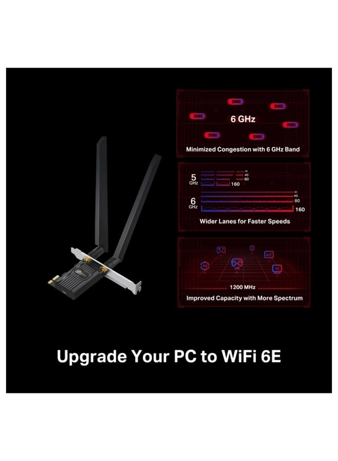 Archer TXE72E - Tri Band PCIe WiFi 6E