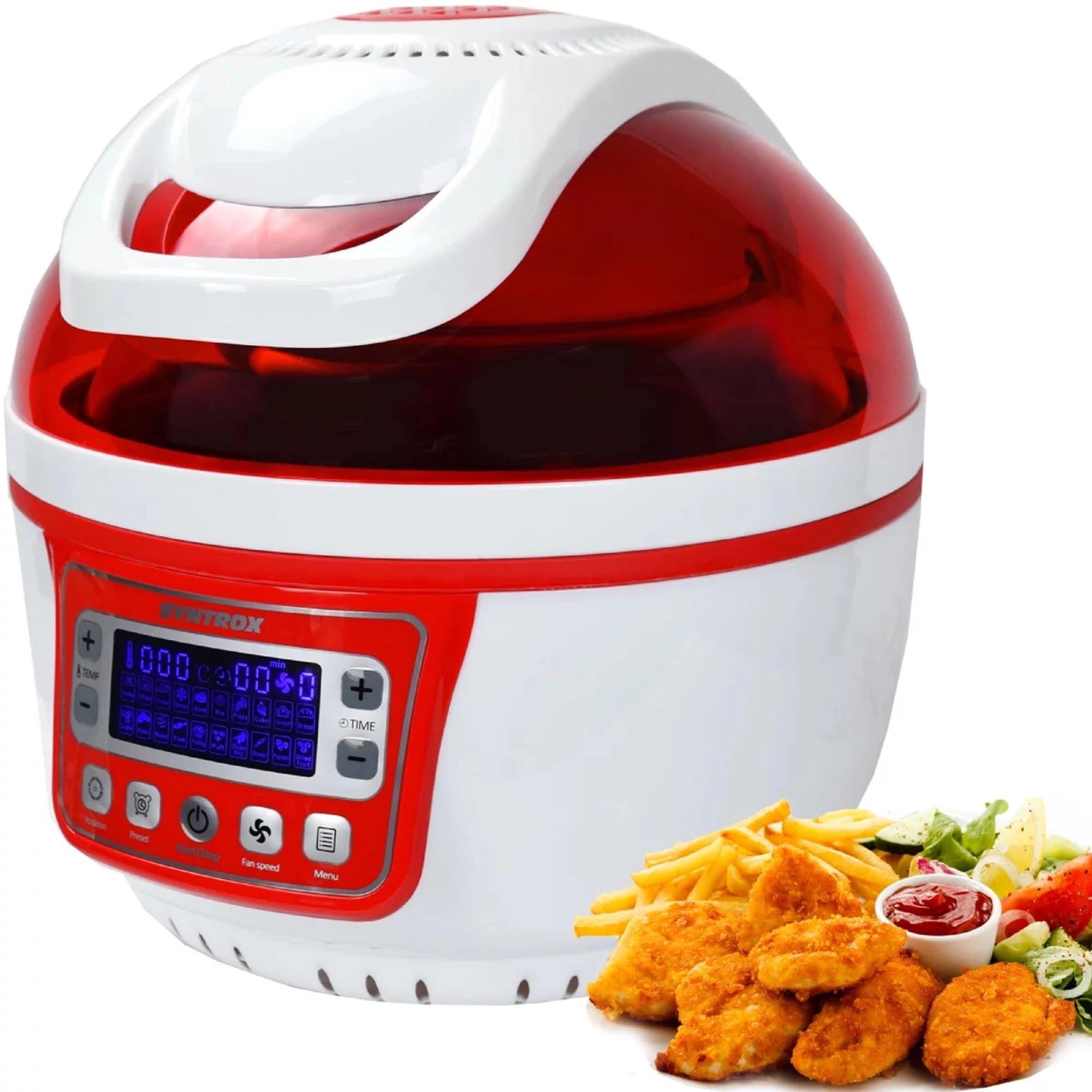 Syntrox Germany Turbo Kuechen-Chef-AF-1400W-25-Red