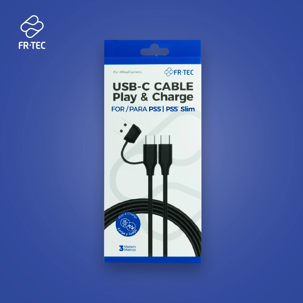 PS5 Play And Charge Cable USB-C to USB-A 3m