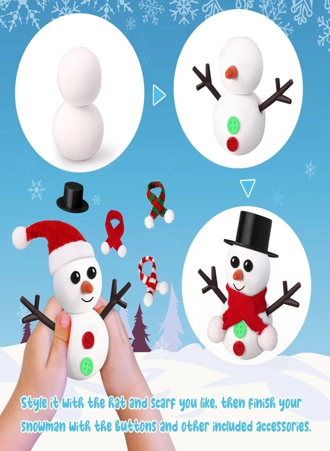 Build a Snowman Crafts Kit - 10 Pack Christmas Modeling Clay