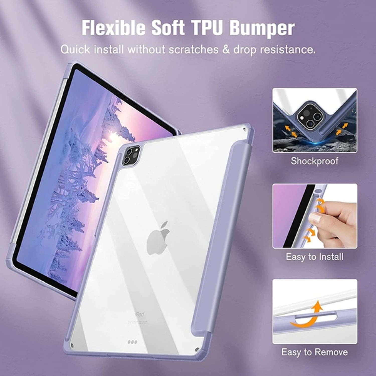 Magnetic Case with Screen Protector for iPad Pro