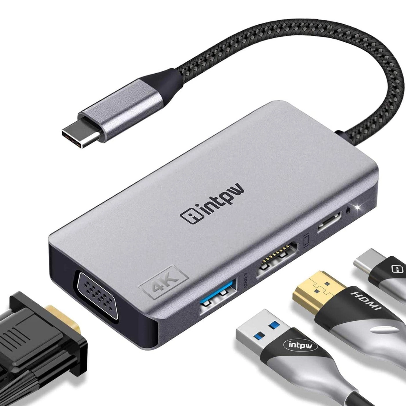 USB C Hub - 4 in 1 4K30Hz PD 100W