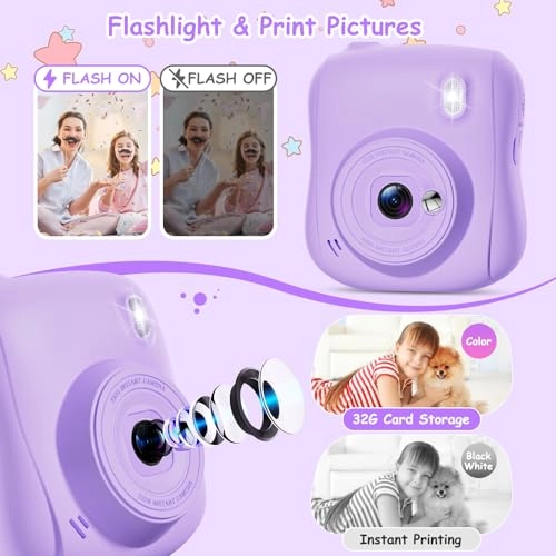 Kids Camera Instant Print - 32GB 14MP 1080P