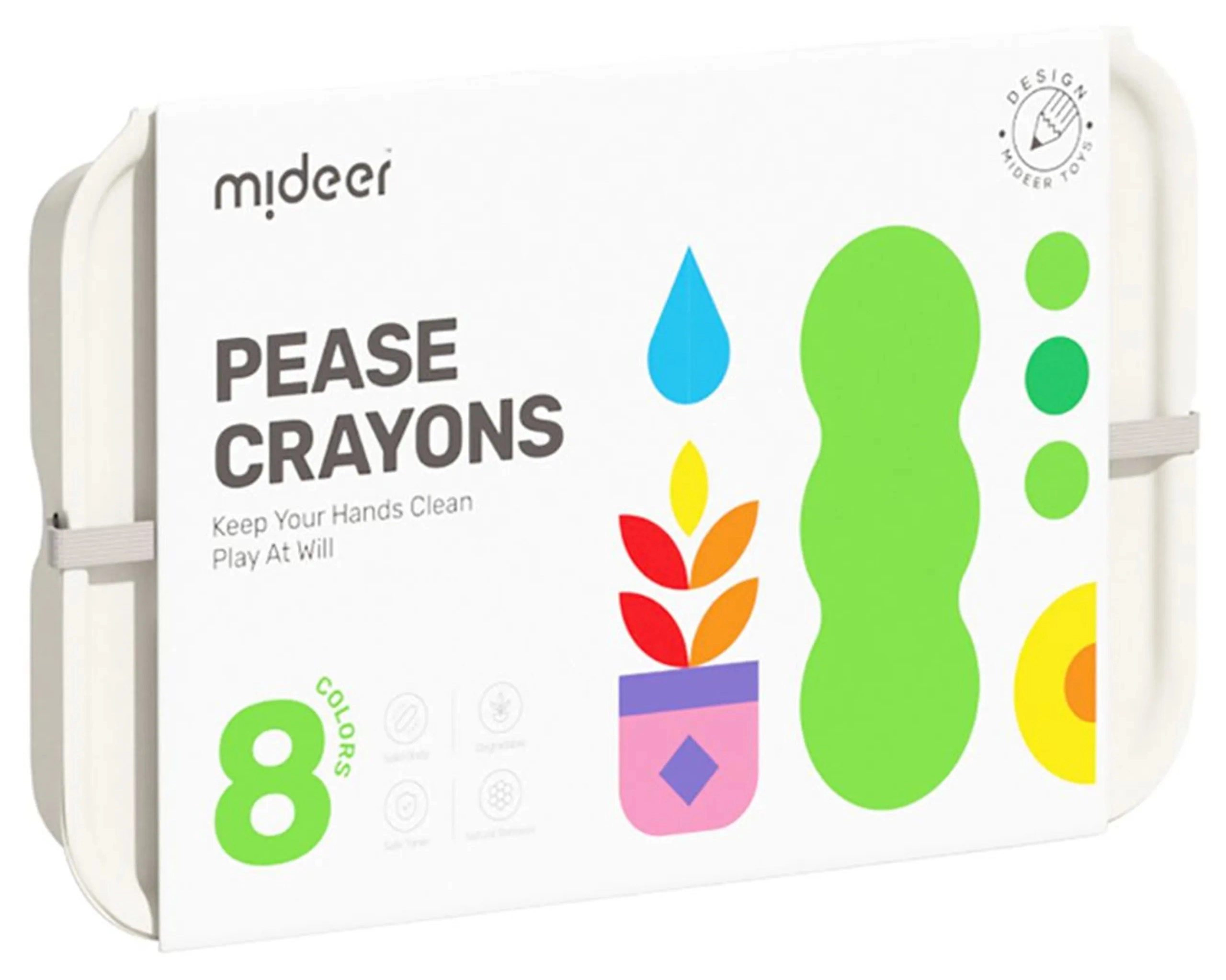 Mideer Pease Crayons - 8 Colors