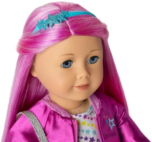 American Girl Truly Me - 18-inch Light-to-Medium Skin with Warm Undertones Magenta Hair Light Blue Eyes Ages 6+