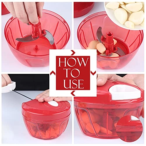 Mini Garlic Chopper Grinder - 2 cups 3 blades