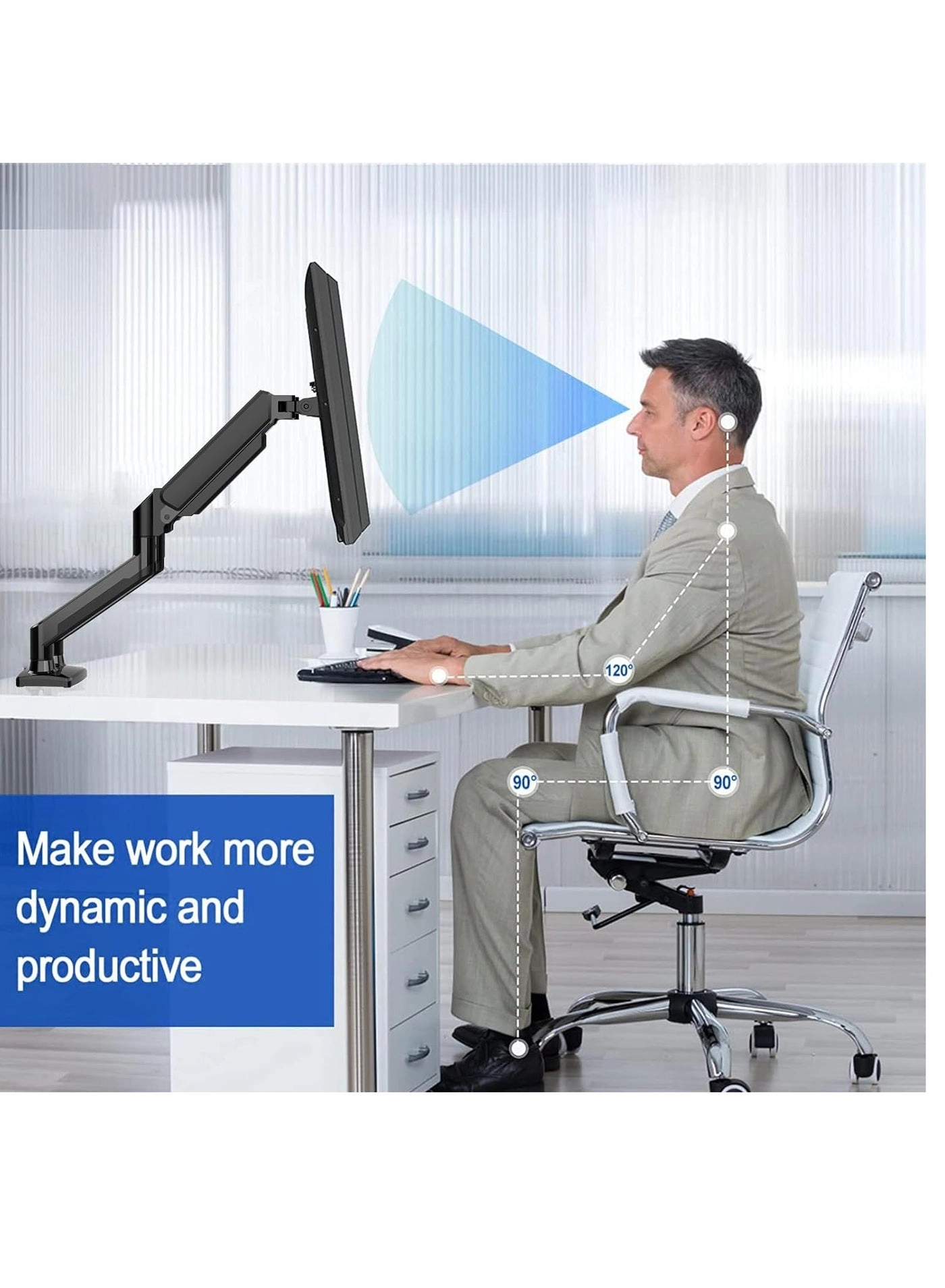 Dual Monitor Stand - 32 Inches 75x75/100x100mm