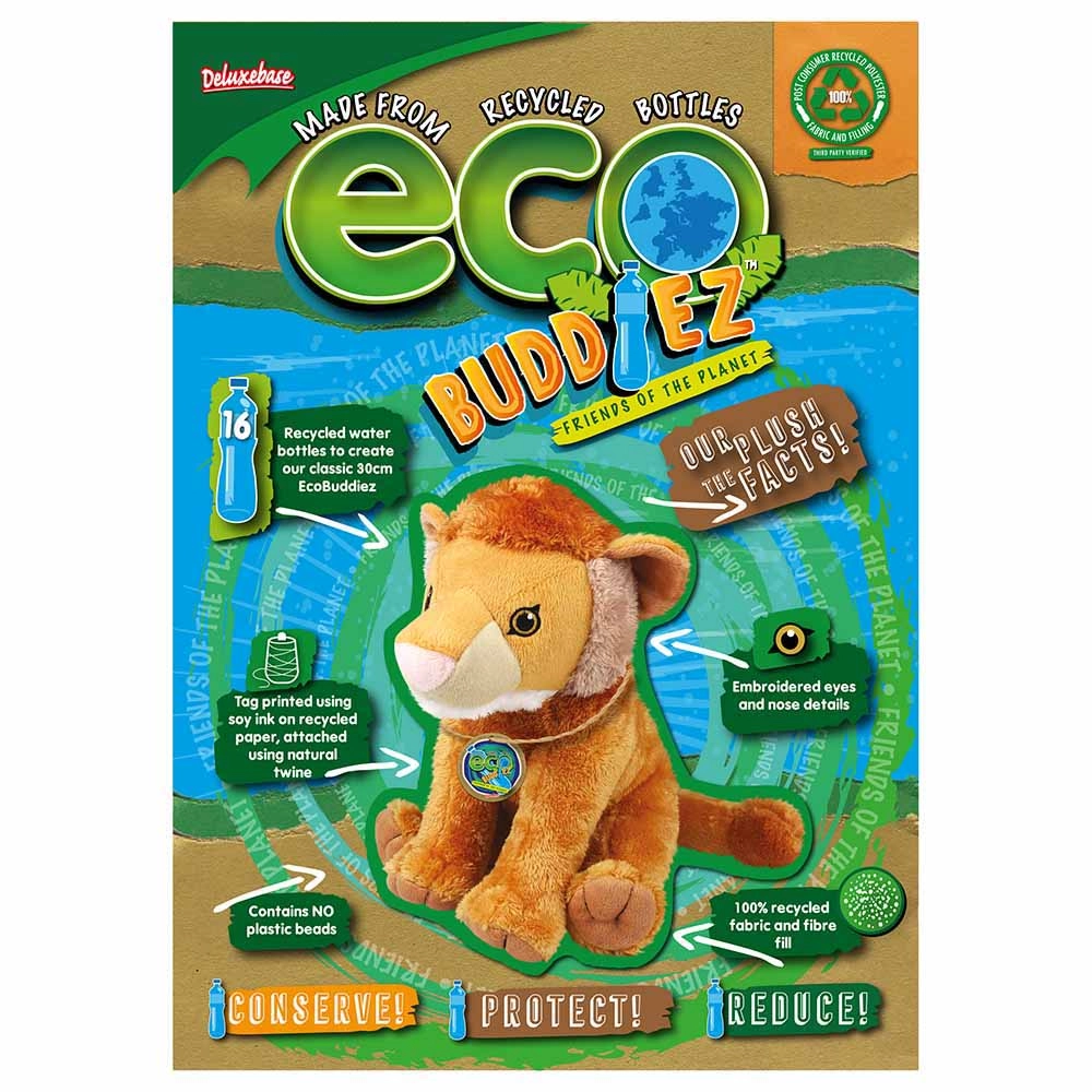 Eco Buddiez - Suitable for 0 month and above recycled plastic bottles Lion