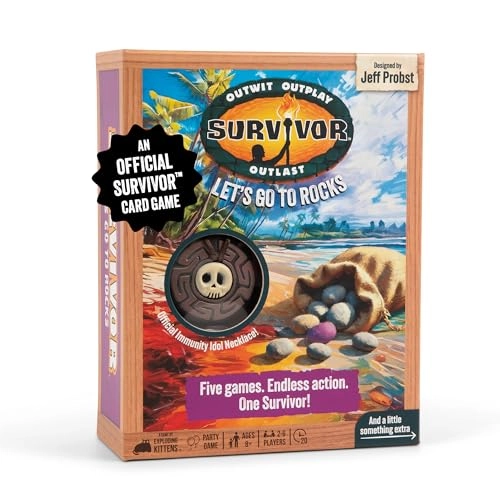 Exploding Kittens Survivor Lets Go to Rocks - Party Game Immunity Necklace