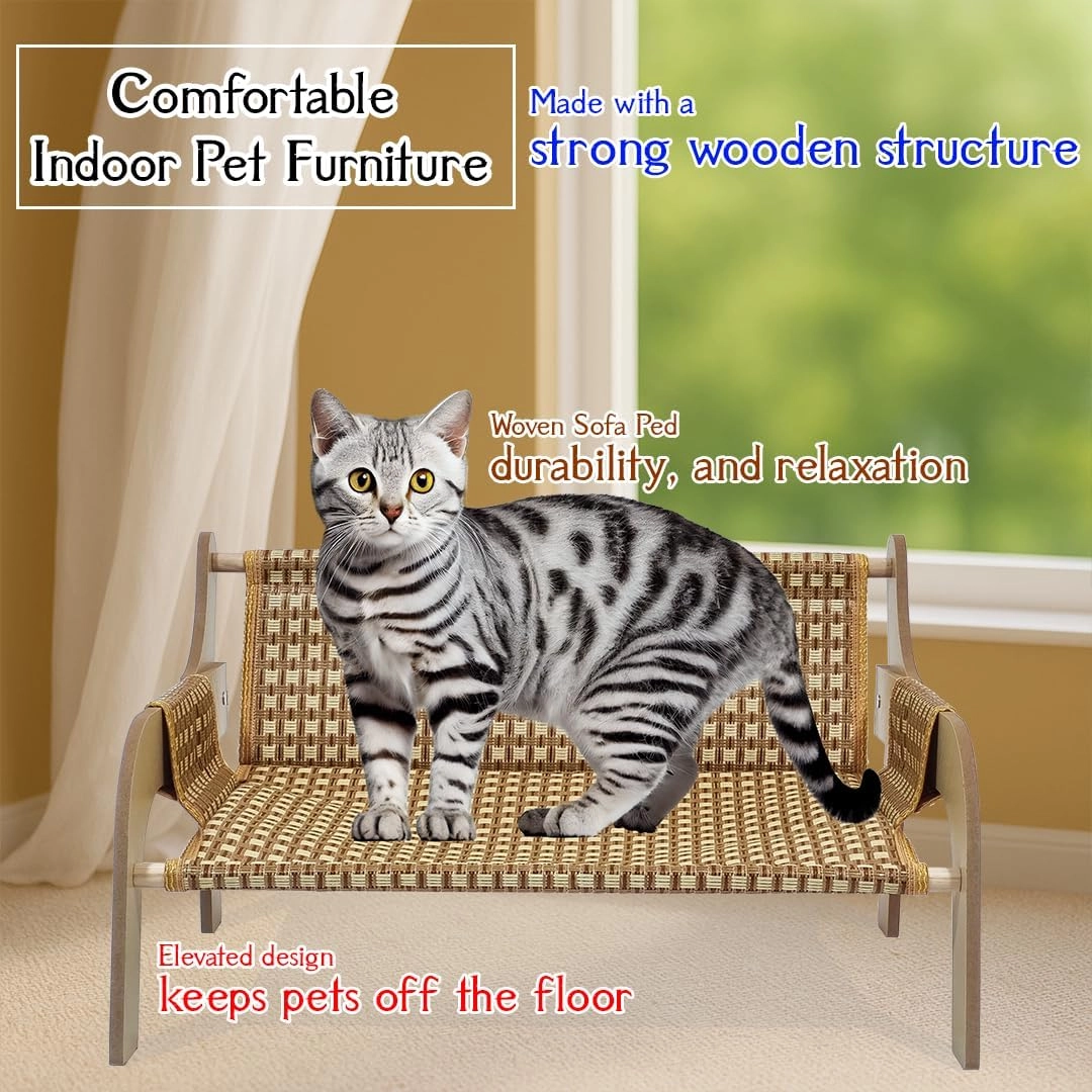Rattan cat bed