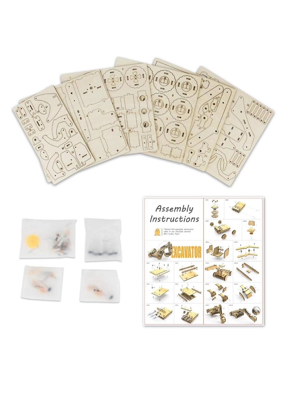 Wooden Excavator - 106 pcs