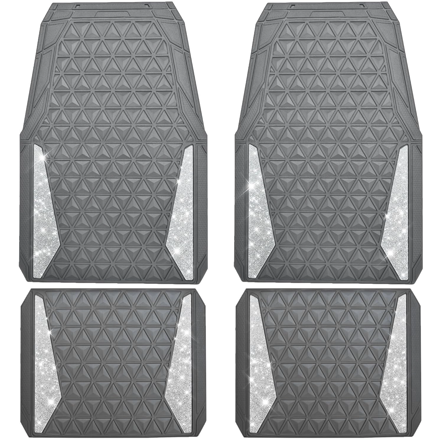 Bling Diamond Car Mats - 4.0 Count Universal Fit