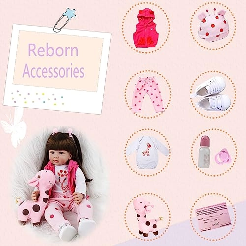 Reborn Baby Doll - 22 Inches / 55 cm Silicone Ages 3+