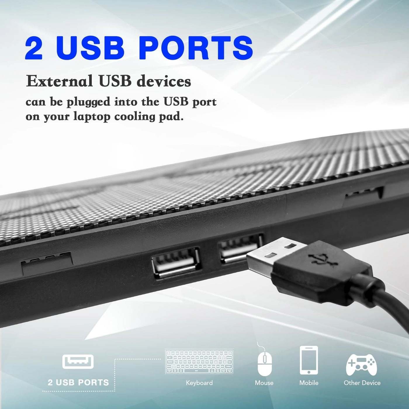 USB Powered Laptop Cooler - 2 pcs 160mm 11-17 Inch