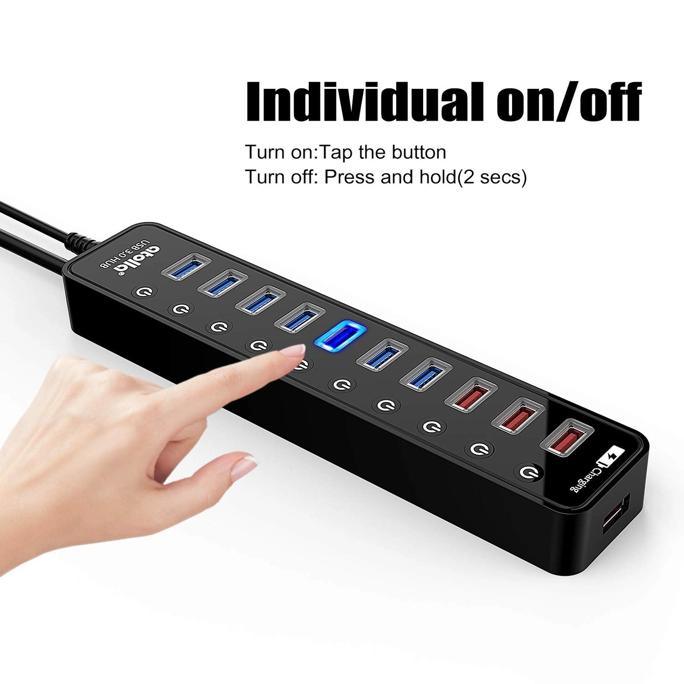 USB 3.0 Hub - 11 Ports 4 Smart Charging Ports