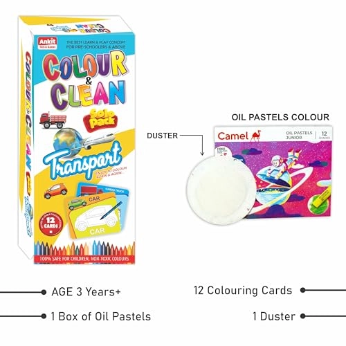 Color & Clean Transports Solo Pack - 3 years and up 14 pieces