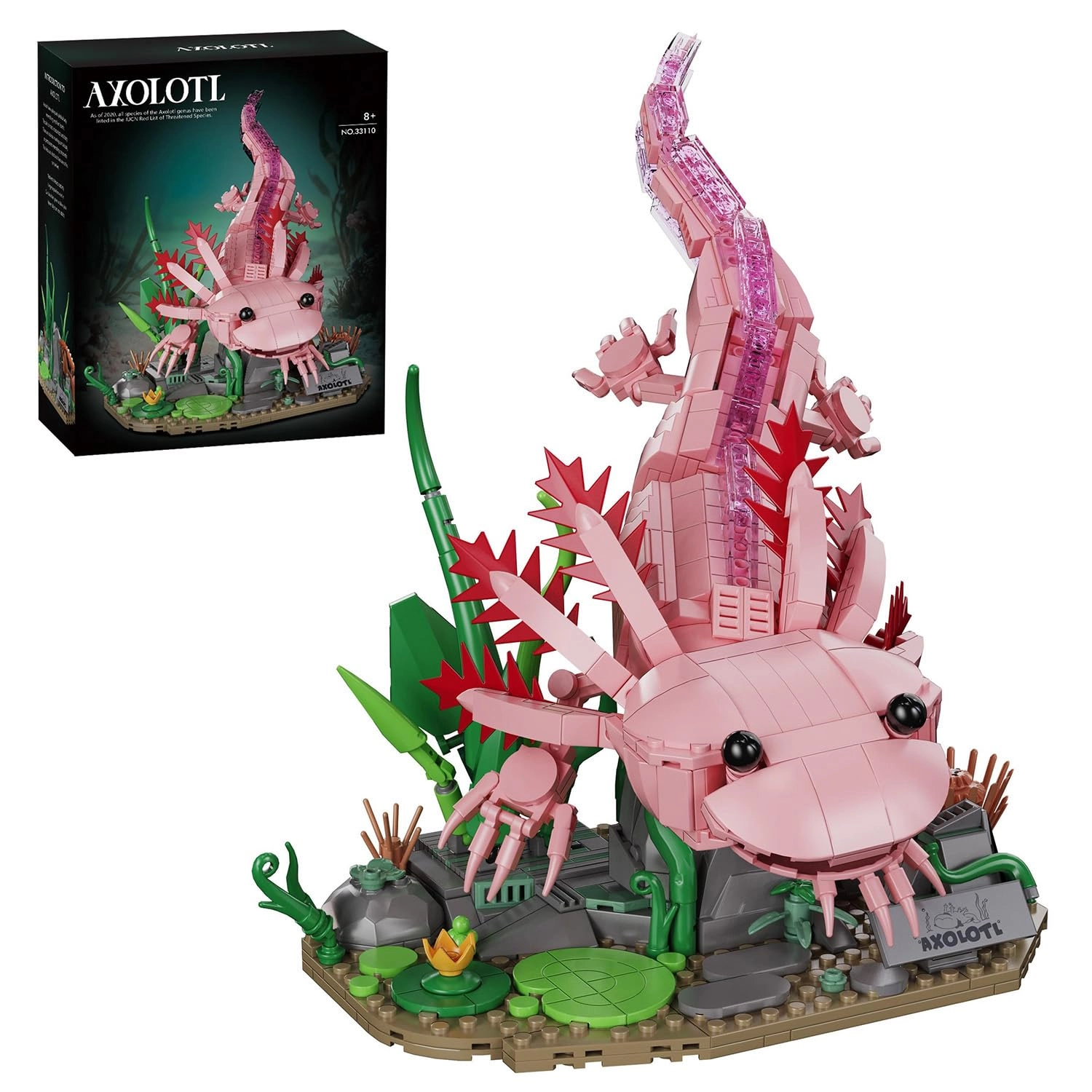 TaoLeLe Axolotl Building Block Set - Axolotl 998 pcs
