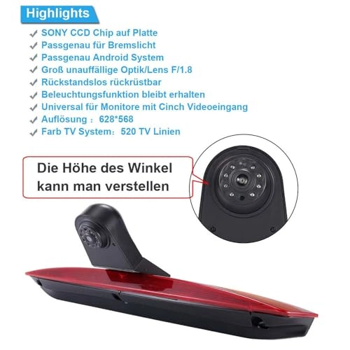 Rear View Camera - Night vision 1280 x 720 pixels