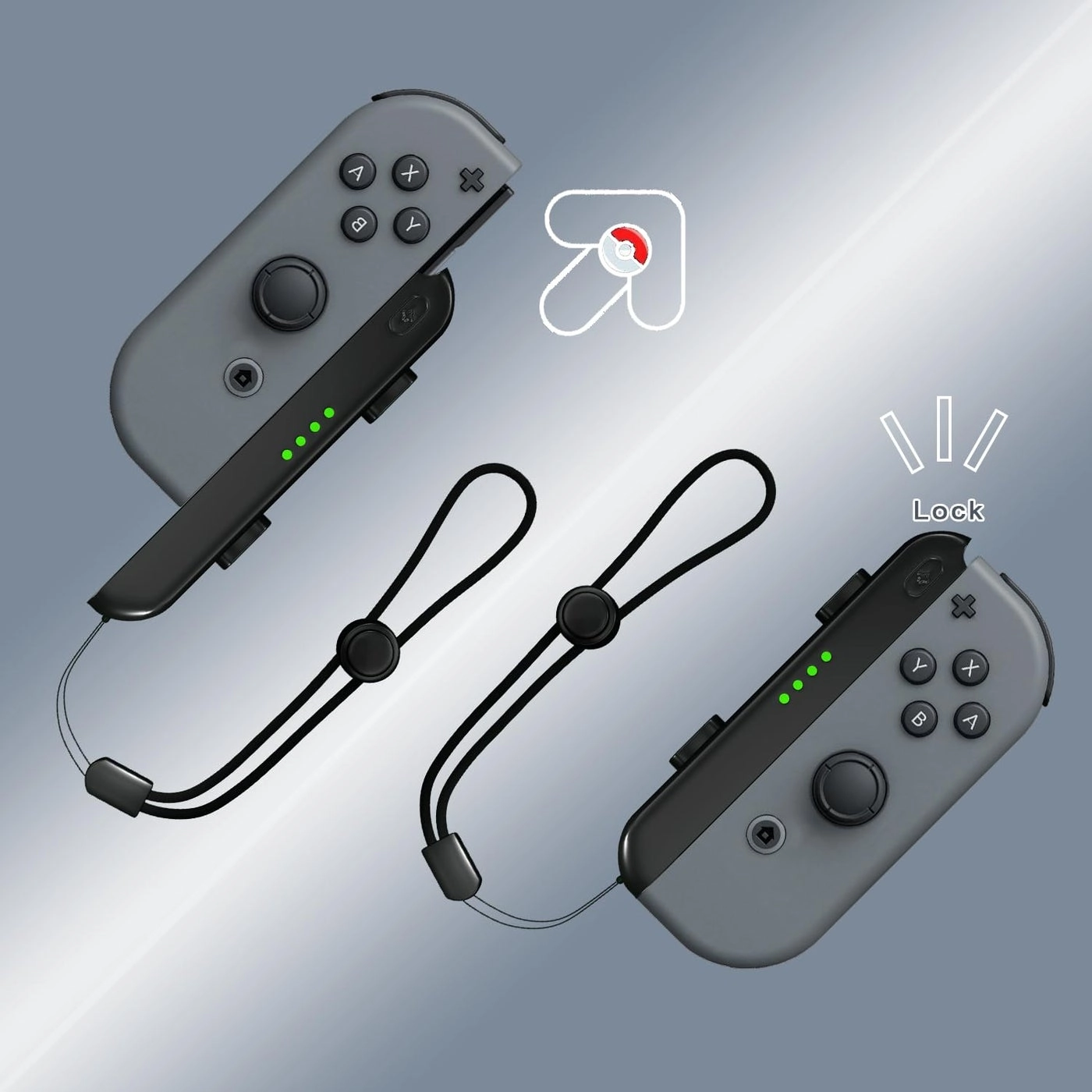 Wrist Strap for Switch Joycon - 2 Pack Black Replacement