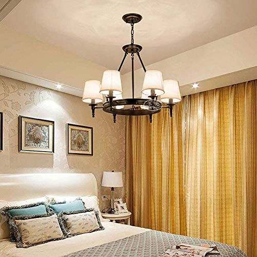 Vintage Style Chandelier - 8 Lights Black