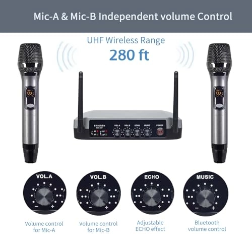 KMS100 - 2 x wireless microphone UHF