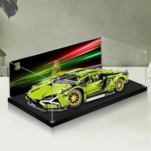 Display Case - 60x30x20cm Acrylic Golden Oak Backlight