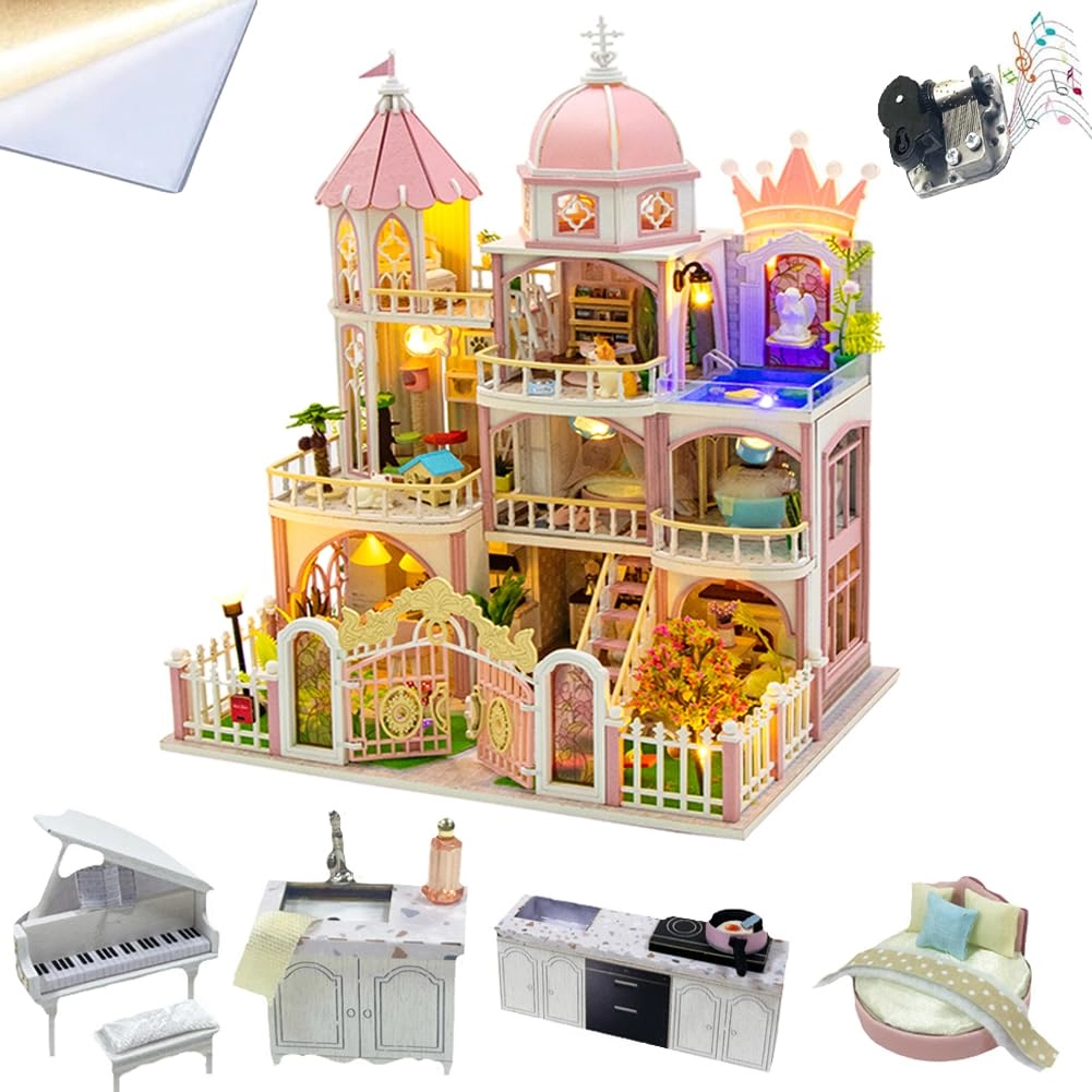 3D Wooden Puzzle Bookshelf Insert - Library of Books 1:24