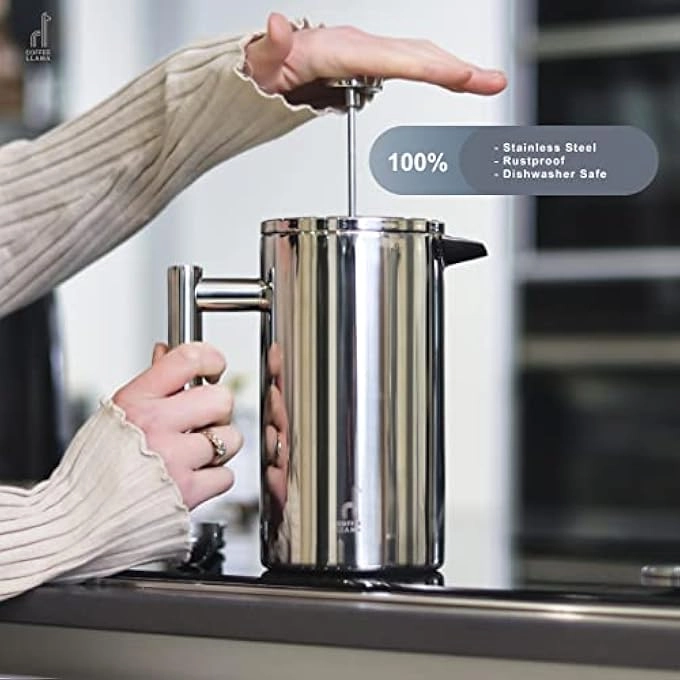 Portable French Press - Stainless Steel Travel