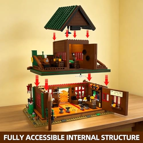 Wild Western Tavern Lighting Building Set - 1966 pcs