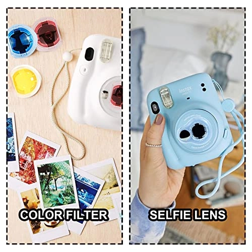 Mini 11 camera case + Mini photo album + Selfie lens + Color Filters + Plastic desktop photo frames + Rectangle hanging photo frames + border sticker + Camera sticker